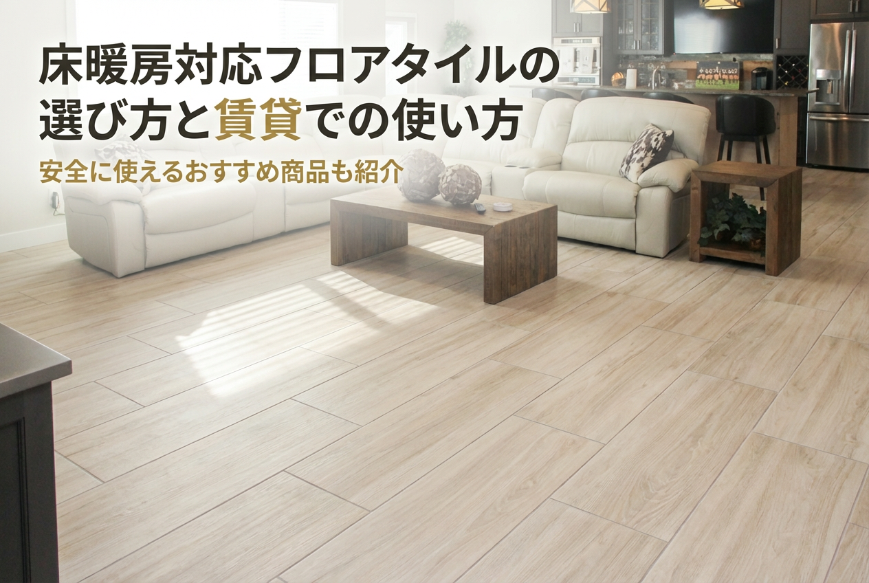木目調・大理石調・ストーン調のフロアタイル施工例。届いたその日に床を簡単イメージチェンジ