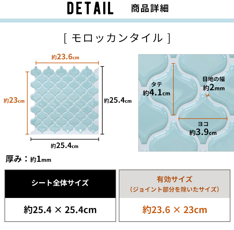 シートサイズなど。