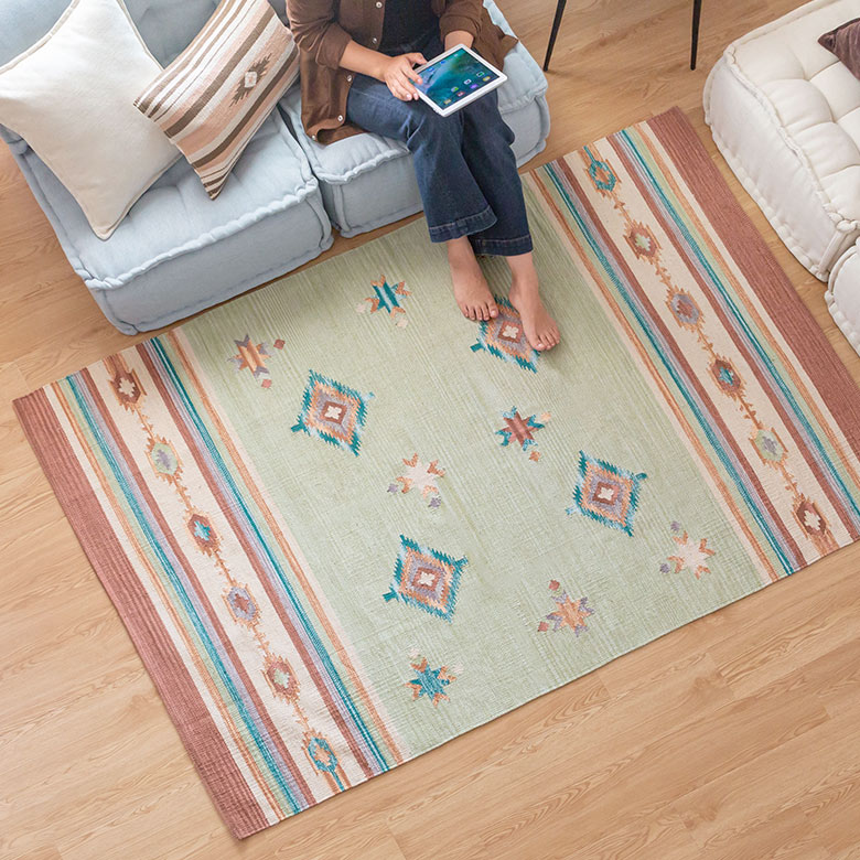 コットンキリムラグ