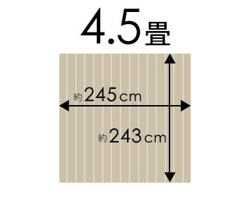 団地間4.5畳のフローリングカーペット