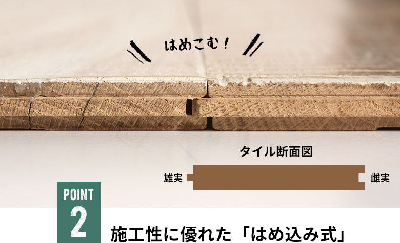 施工に優れた「はめ込み式」