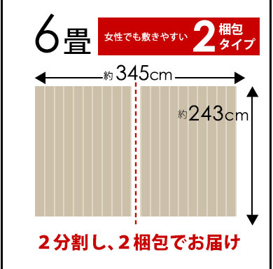 団地間6畳2梱包345×243cm