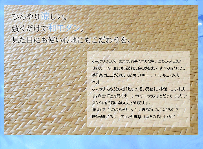 ラタンカーペット・籐あじろ