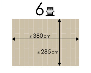 本間6畳のフローリングカーペット