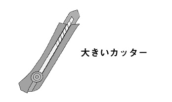 カッター、定規、メジャー
