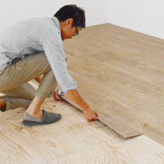 フロアタイル敷き方手順2