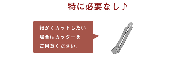 必要なものなし