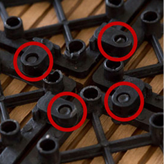 ウッドデッキタイル敷き方手順1