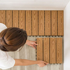 ウッドデッキタイル敷き方手順2