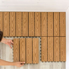 ウッドデッキタイル敷き方手順3