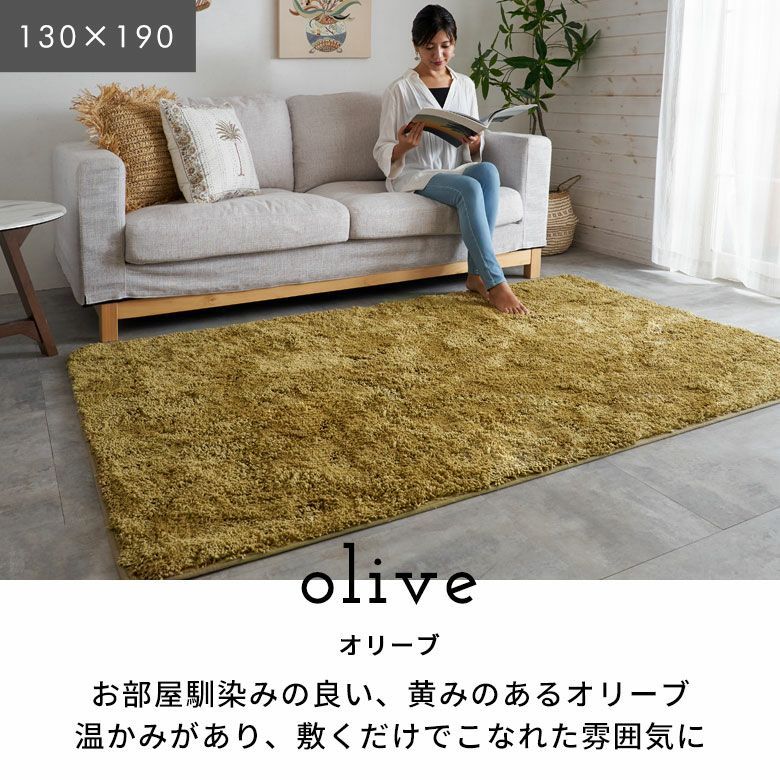 ラグ 洗える 200×250 シャギーラグ【滑り止め付 ラグマット