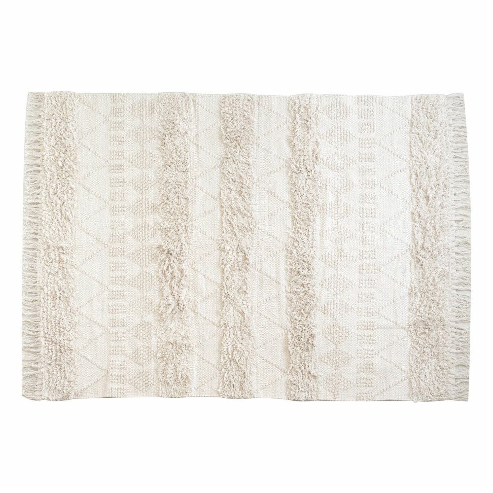 ラグ ラグ ラグマット 140×200cm ホワイト アイボリー BOHO