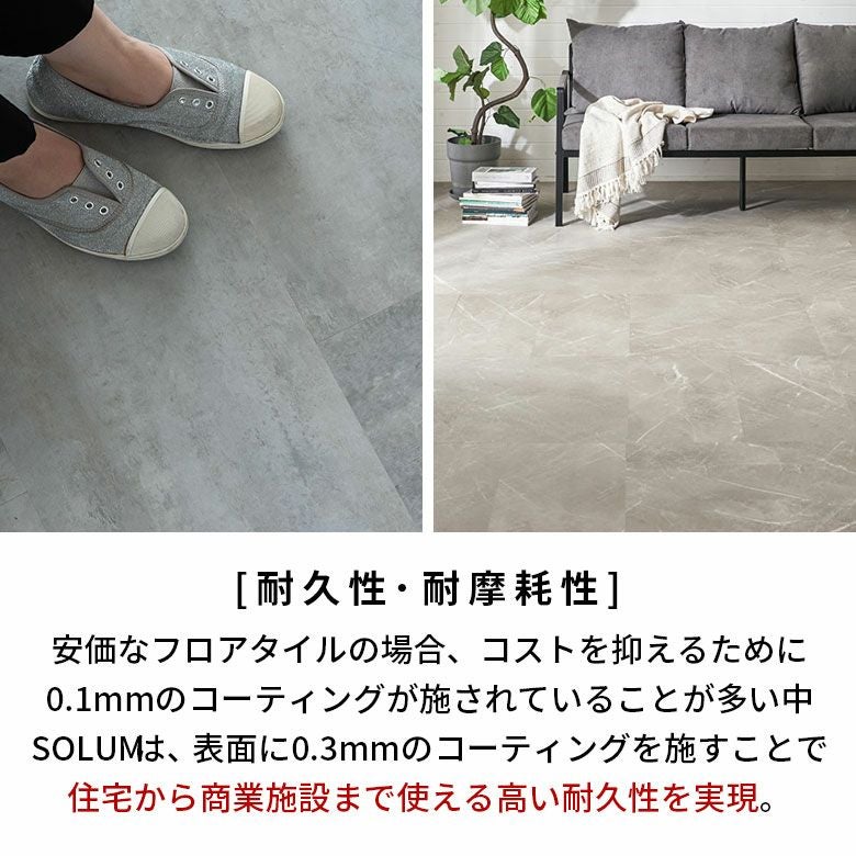7月11日限定価格！ 接着剤不要高耐久フロアタイル SOLUMシリーズ4畳分〜 接着剤不要で賃貸OK!人気の大理石調フロアタイルで簡単模様替え SOLUM 6畳