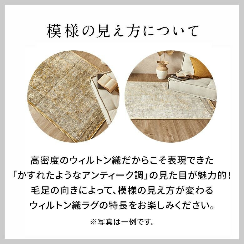 ふんわりなのに遊び毛が出にくいウィルトンラグカーペット（大理石柄