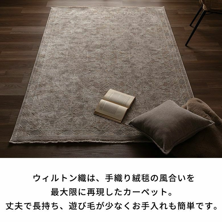 高密度ウィルトン織りラグカーペット モダンなミックスカラーと立体的