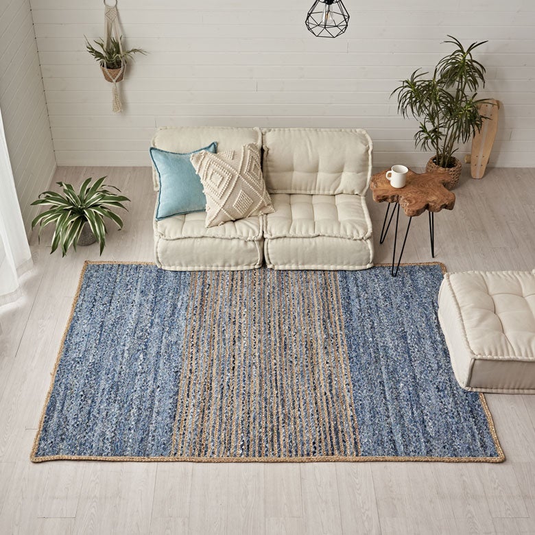 ラグ カーペット デニムラグ 幅200cm 140×200 約 W 200cm D 140cm H